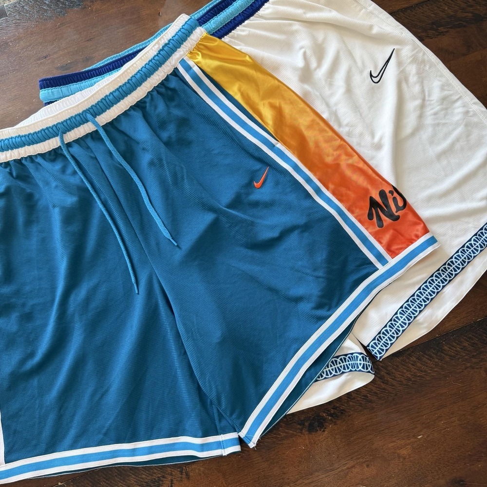 Lot Of 2 Nike Shorts Mens 3XL Multicolor Dri-FIT Basketball Mesh Athletic Gym
